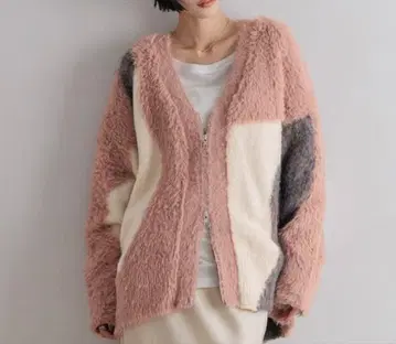 샤기 ZIP 가디건 롱 슬리브 미사용 새상품 이번 시즌 신상