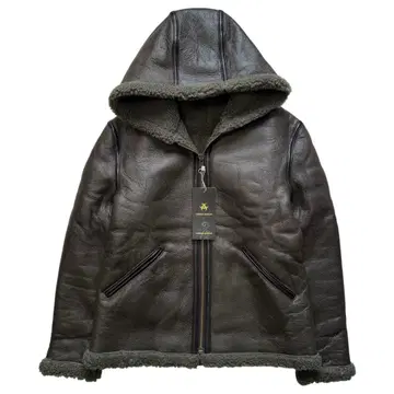 택 포함 미사용 URBAN BARON 후드 무스탕 자켓 후드티