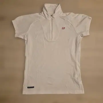 여성용 하프 지퍼 화이트 셔츠