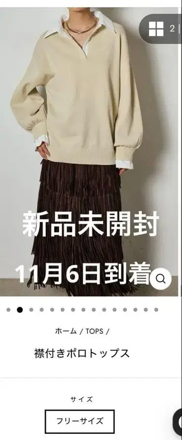 [ 11/6 도착 미개봉 새상품 ] ESICA 카라 부착 폴로 상의