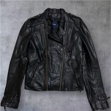 [ 인기 ] gap 가죽 자켓 더블 라이더스 블랙 S 천연 가죽 블랙