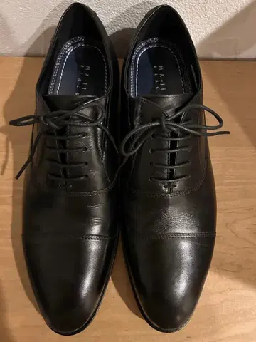 새상품 LES MUES 가죽 신발 AOKI 25.5 E10 스트레이트 팁