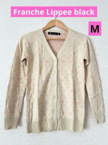 미사용 새상품 Franche Lippee black 가디건 M 핑크