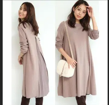 저스길리티 플리츠 니트 롱 원피스