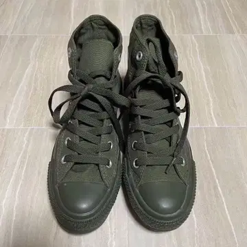 컨버스 올스타 여성용 카키 모노컬러스 하이컷 스니커즈