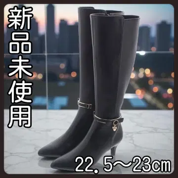 JELLY BEANS 롱 부츠 22.5~23cm 미사용 새상품 블랙