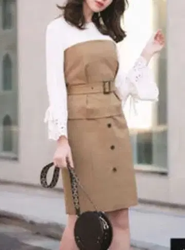 새상품 미사용 리랜드트루 원피스 베이지 원피스