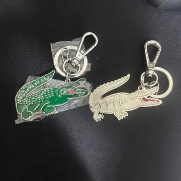 LACOSTE 악어 모티브 키링 2개 세트