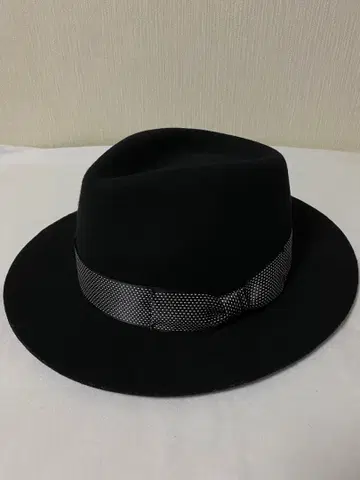 glamb 그램 리본 중절모 이탈리아제 울 볼사리노 60