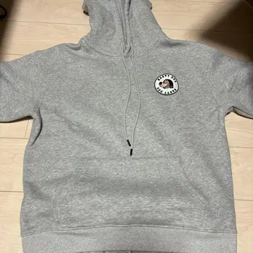 NASTY DOG 그레이 후드 부착 후드티 L