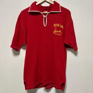 쿠시맨 Bryan Lanes 볼링 셔츠 반팔 맨투맨 빨간색