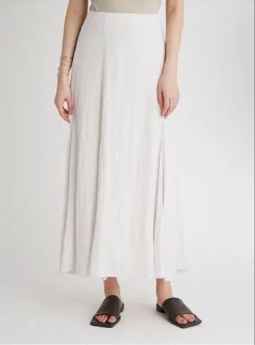 미라 오웬 바닥 플레어 스티치 디자인 내로우 스커트