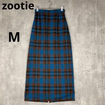 Zootie 타탄 체크 펜슬 스커트 파랑 봄/가을/겨울