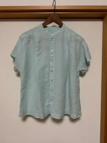 quadro. 반팔 셔츠 민트 그린