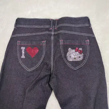 레어 Bershka 헬로키티 콜라보 데님 플레어