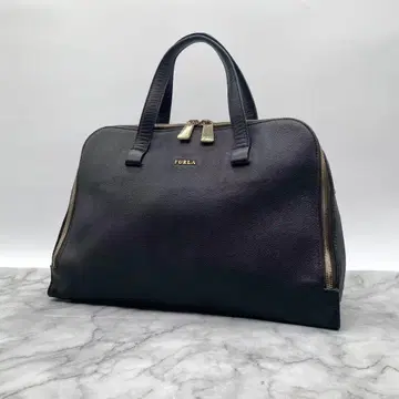 훌라 FULRA 핸드백 A4 대용량 로고 블랙 가죽