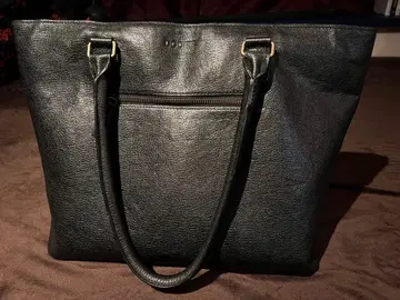 [ DOCHE ] [ 도체 ] 가죽 블랙 토트백