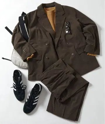 FREAK'S STORE 와이드 실루엣 코듀로이 상하의 셋업 L