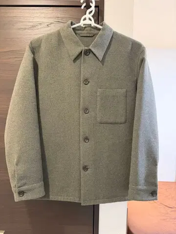 UNIQLO 더블 페이스 셔츠 자켓 올리브 M