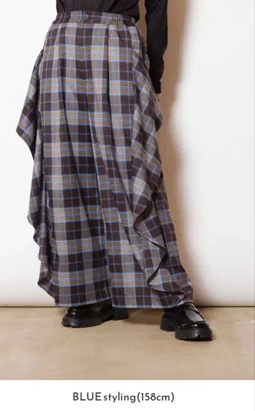 오즈모시스 체크 카스케이드 팬츠