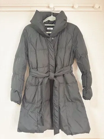 퍼 트리밍 에코 다운 코트 블랙 M 사이즈 새상품급