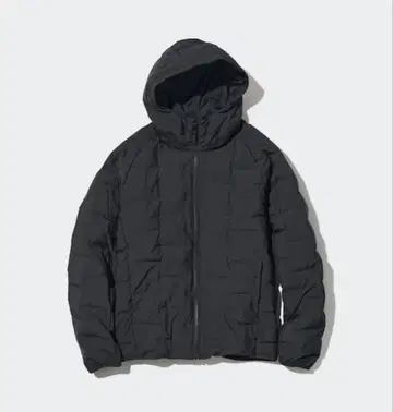 UNIQLO 유니클로 퍼프 테크 후드티 다운 자켓 S 블랙
