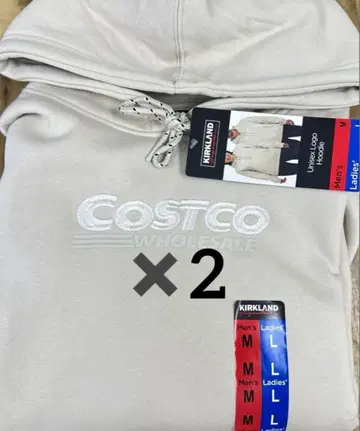 코스트코 인기 2025년 로고 후드티 M/L 베이지 2벌
