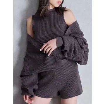 GYDA 니트 올인원 차콜 그레이