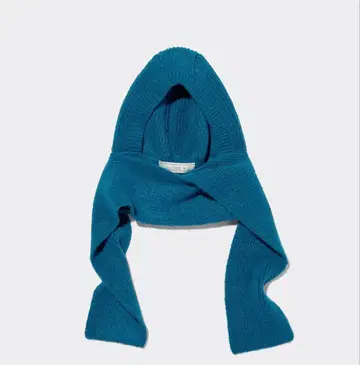 [새상품] GU 로쿠 콜라보 후드 머플러 by rokh 블루