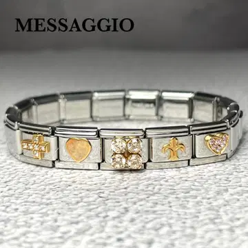 MESSAGGIO 메싸지오 뱅글 팔찌 실버 스톤 장식