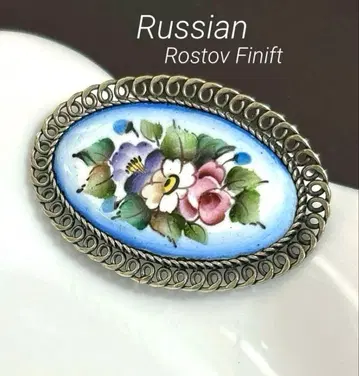 Rossian 로스트 빈티지 브로치 에나멜 세공