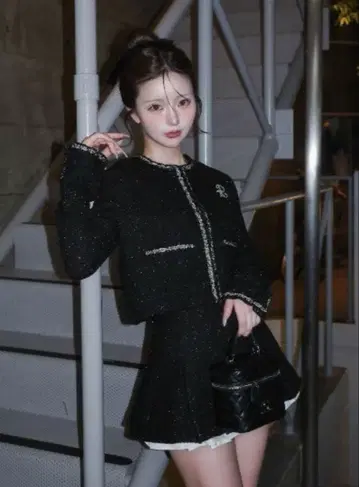 Darich 스팽글 트위드 자켓 셋업 S 새상품