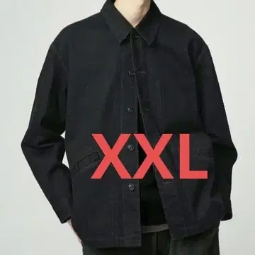 XXL 사이즈 블랙 오버 사이즈 컬러 데님 자켓 유니클로 U