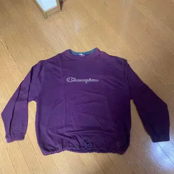 챔피언 퍼플 트레이닝복 크루넥