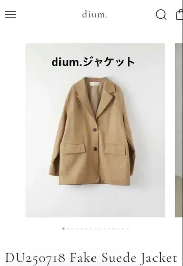 dium. DU250718 페이크 스웨이드 자켓