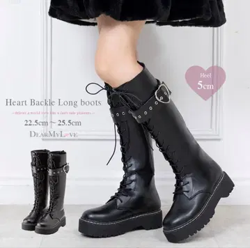 하트 버클 롱 부츠 유메텐보 지뢰계 양산형