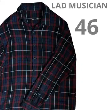 LAD MUSICIAN 라드 뮤지션 남성용 긴팔 셔츠 체크 무늬