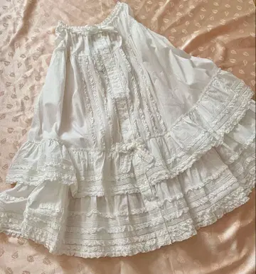 핑크하우스 론 프릴 스커트