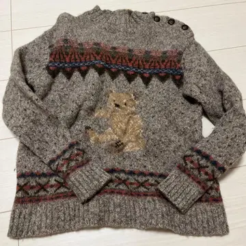 핑크하우스 곰 스웨터 니트