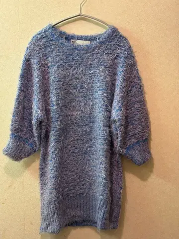 SLY 파랑 컬러, 롱 니트 원피스