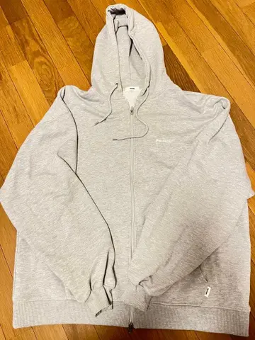 Perushu 그레이 풀 집업 후드티 L 사이즈