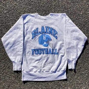 90s Champion 풋볼 삼단 리버스 위브 자수 택