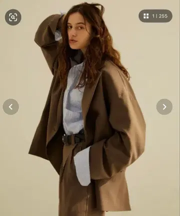 soerte 브라운 오버 사이즈 더블 자켓