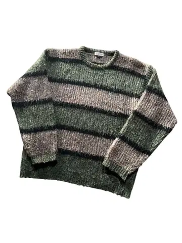 Lanvert 모헤어 니트 보더 구제 의류 M 사이즈 정도