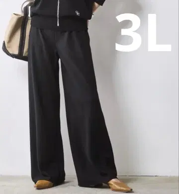 시크 스타일 스트레이트 팬츠 블랙 와이드 3L