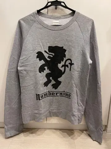 Numbernine 라이온 맨투맨 사이즈 4 그레이 아카이브