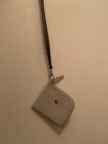 그레이 가죽 코인 케이스