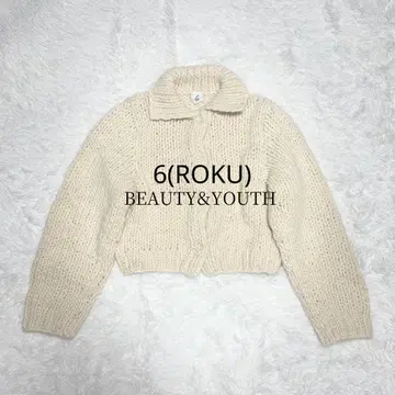 6 (roku) BEAUTY&YOUTH 울 로우게이지 가디건 정가 3.4