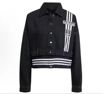 adidas 데님 2-IN-1 트랙 탑 블랙 XL