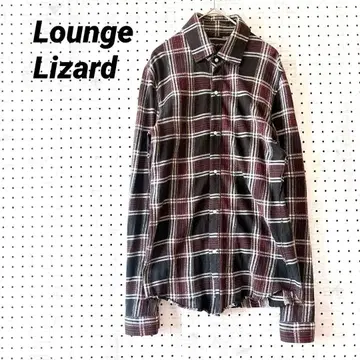 라운지 리자드 체크 셔츠 코튼 기모 소재 (2) 긴팔 가을 컬러